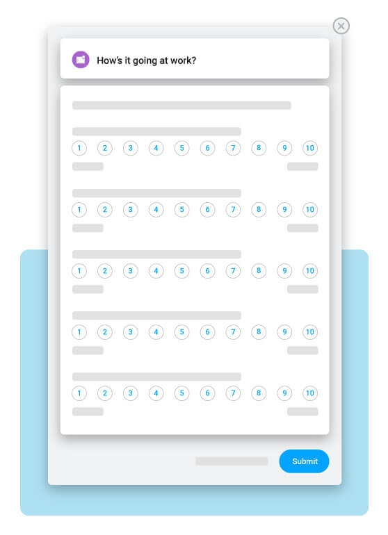 eNPS survey template. Questions to gauge engagement