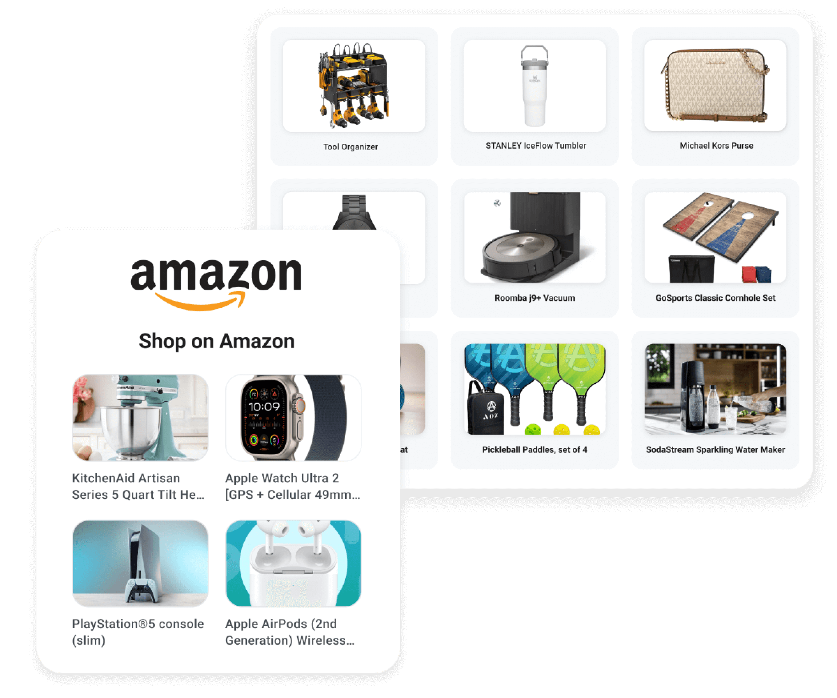 Image of items available in Amazon for employees to use as employee rewards.